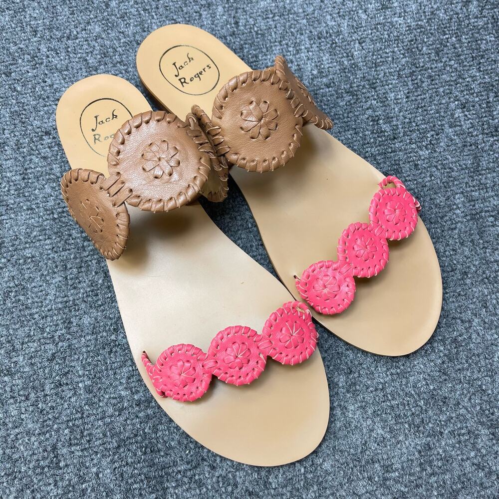 Jack Rogers Brown and Pink Sandals